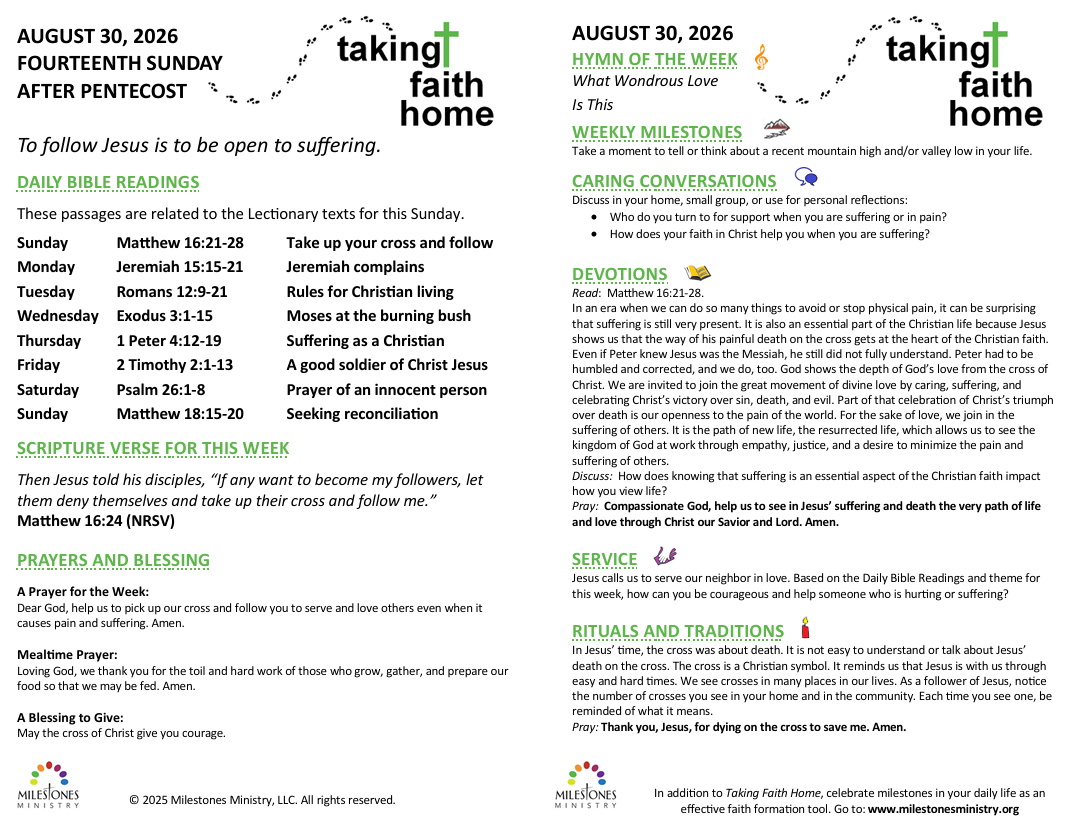 Taking Faith Home 8.30.26
