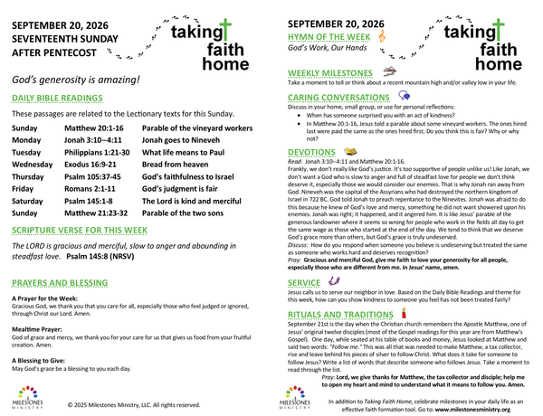 Taking Home Faith 9.20.26