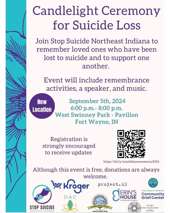 Sept 5th: Candlelight Ceremony for Suicide Loss